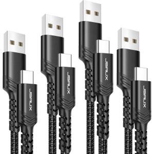 imageJSAUX USB C Cable Fast Charging 3Pack10ft66ft33ft USB A to Type C Charger Cord for iPhone 1717 Pro17 Pro Max iPhone 1616 Pro16 Pro Max Samsung Galaxy S23 S22 S20 USB C ChargerBlueBlack