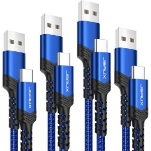 imageJSAUX USB C Cable Fast Charging 3Pack10ft66ft33ft USB A to Type C Charger Cord for iPhone 1717 Pro17 Pro Max iPhone 1616 Pro16 Pro Max Samsung Galaxy S23 S22 S20 USB C ChargerBlueBlue