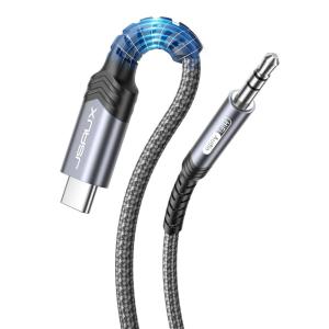 imageJSAUX USB C to 35mm Audio Aux Jack Cable for iPhone 17 Pro MaxAir 33ft Type C to 35mm Headphone Car Stereo Cord Compatible with iPhone 1615 Pro MaxSamsung Galaxy S25 S24 iPad Pro Pixel 98Greystandard