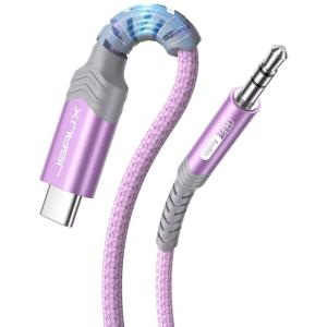 imageJSAUX USB C to 35mm Audio Aux Jack Cable for iPhone 17 Pro MaxAir 33ft Type C to 35mm Headphone Car Stereo Cord Compatible with iPhone 1615 Pro MaxSamsung Galaxy S25 S24 iPad Pro Pixel 98Purplestandard