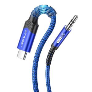 imageJSAUX USB C to 35mm Audio Aux Jack Cable for iPhone 17 Pro MaxAir 33ft Type C to 35mm Headphone Car Stereo Cord Compatible with iPhone 1615 Pro MaxSamsung Galaxy S25 S24 iPad Pro Pixel 98Bluestandard