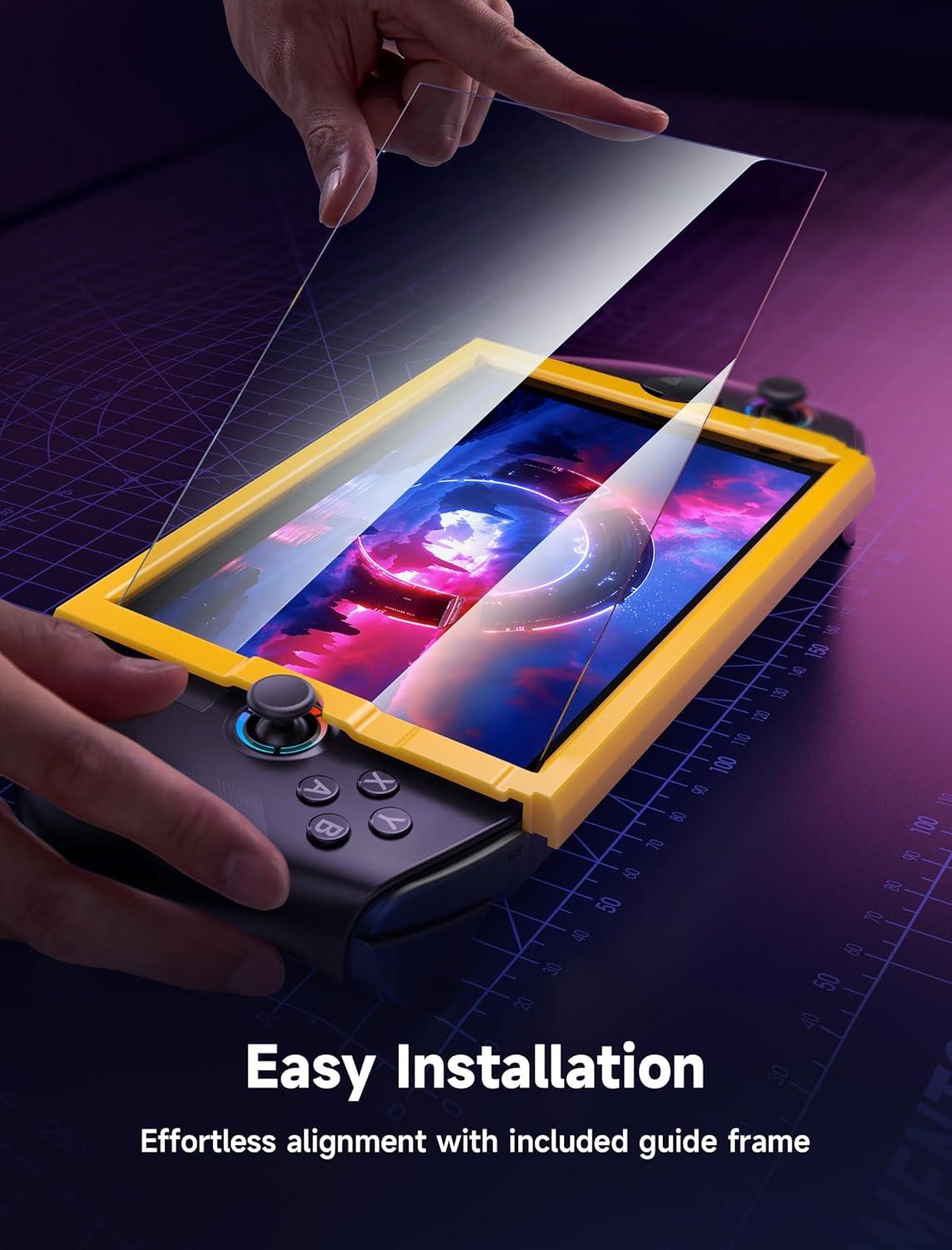 imageJSAUX 2Pack Screen Protector for Legion Go Anti Glare Screen Protector 9H Hardness EdgetoEdge Scratch Resistant Matte Tempered Glass Compatible with Lenovo Legion GoHD Clarity