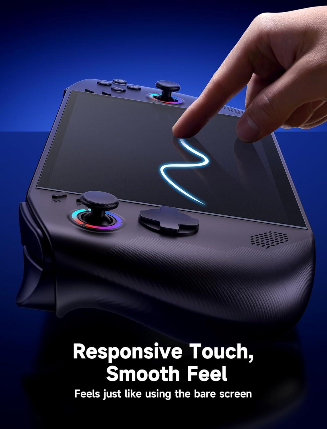 imageJSAUX 2Pack Screen Protector for Legion Go Anti Glare Screen Protector 9H Hardness EdgetoEdge Scratch Resistant Matte Tempered Glass Compatible with Lenovo Legion GoAntiGlare