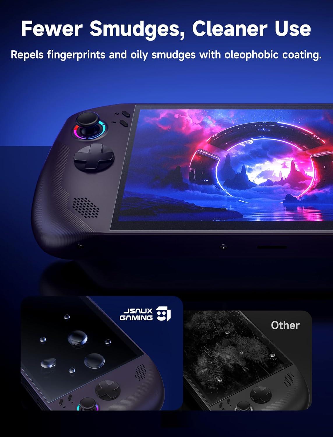 imageJSAUX 2Pack Screen Protector for Legion Go Anti Glare Screen Protector 9H Hardness EdgetoEdge Scratch Resistant Matte Tempered Glass Compatible with Lenovo Legion GoAntiGlare