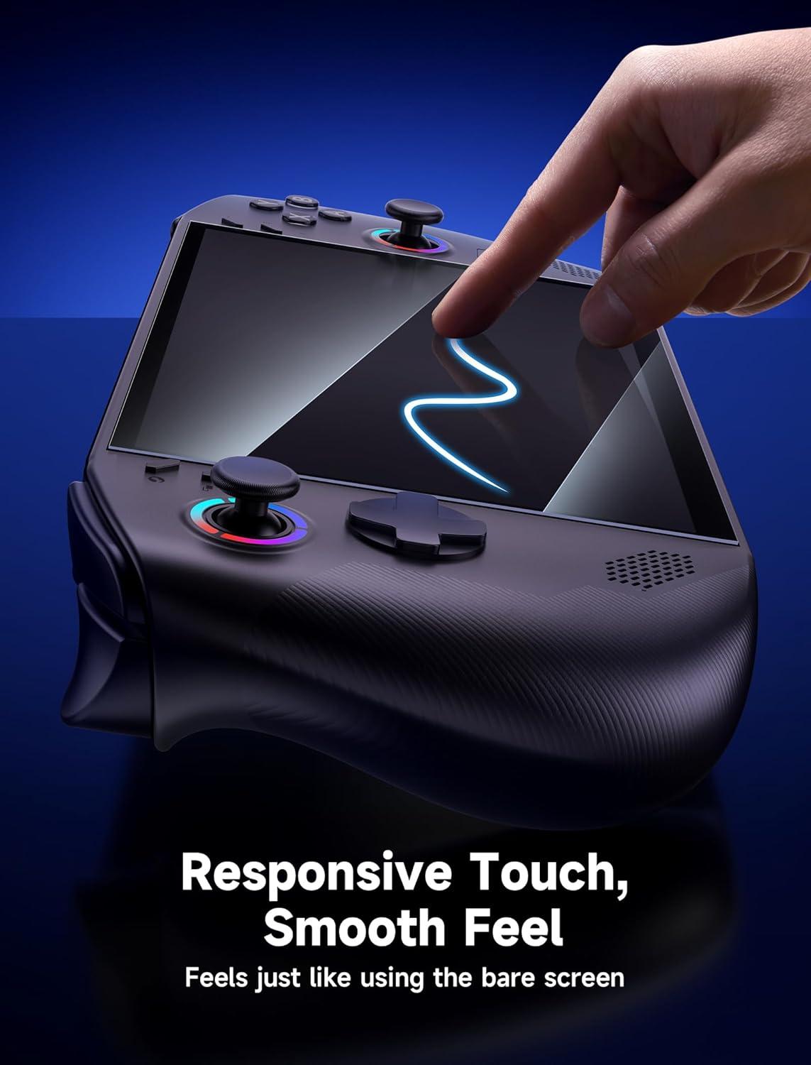 imageJSAUX 2Pack Screen Protector for Legion Go Anti Glare Screen Protector 9H Hardness EdgetoEdge Scratch Resistant Matte Tempered Glass Compatible with Lenovo Legion GoHD Clarity