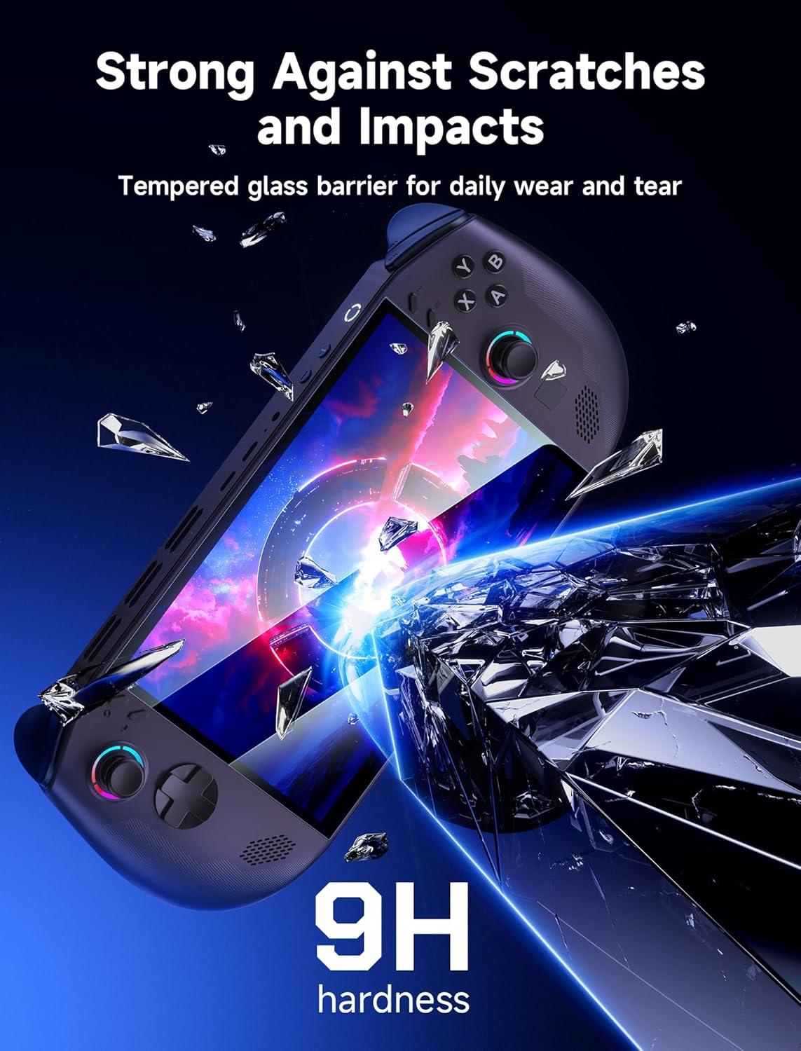 imageJSAUX 2Pack Screen Protector for Legion Go Anti Glare Screen Protector 9H Hardness EdgetoEdge Scratch Resistant Matte Tempered Glass Compatible with Lenovo Legion GoHD Clarity