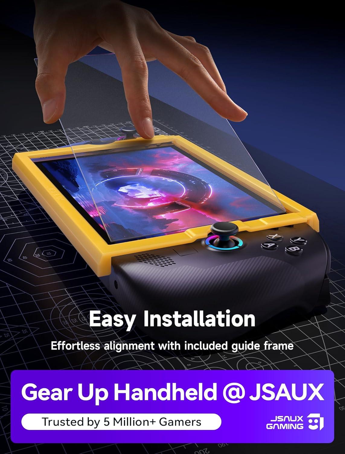 imageJSAUX 2Pack Screen Protector for Legion Go Anti Glare Screen Protector 9H Hardness EdgetoEdge Scratch Resistant Matte Tempered Glass Compatible with Lenovo Legion GoAntiGlare