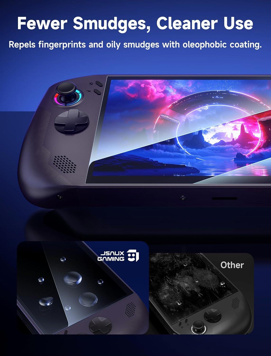 imageJSAUX 2Pack Screen Protector for Legion Go Anti Glare Screen Protector 9H Hardness EdgetoEdge Scratch Resistant Matte Tempered Glass Compatible with Lenovo Legion GoHD Clarity