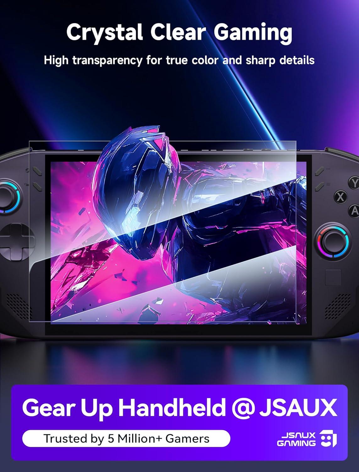 imageJSAUX 2Pack Screen Protector for Legion Go Anti Glare Screen Protector 9H Hardness EdgetoEdge Scratch Resistant Matte Tempered Glass Compatible with Lenovo Legion GoHD Clarity