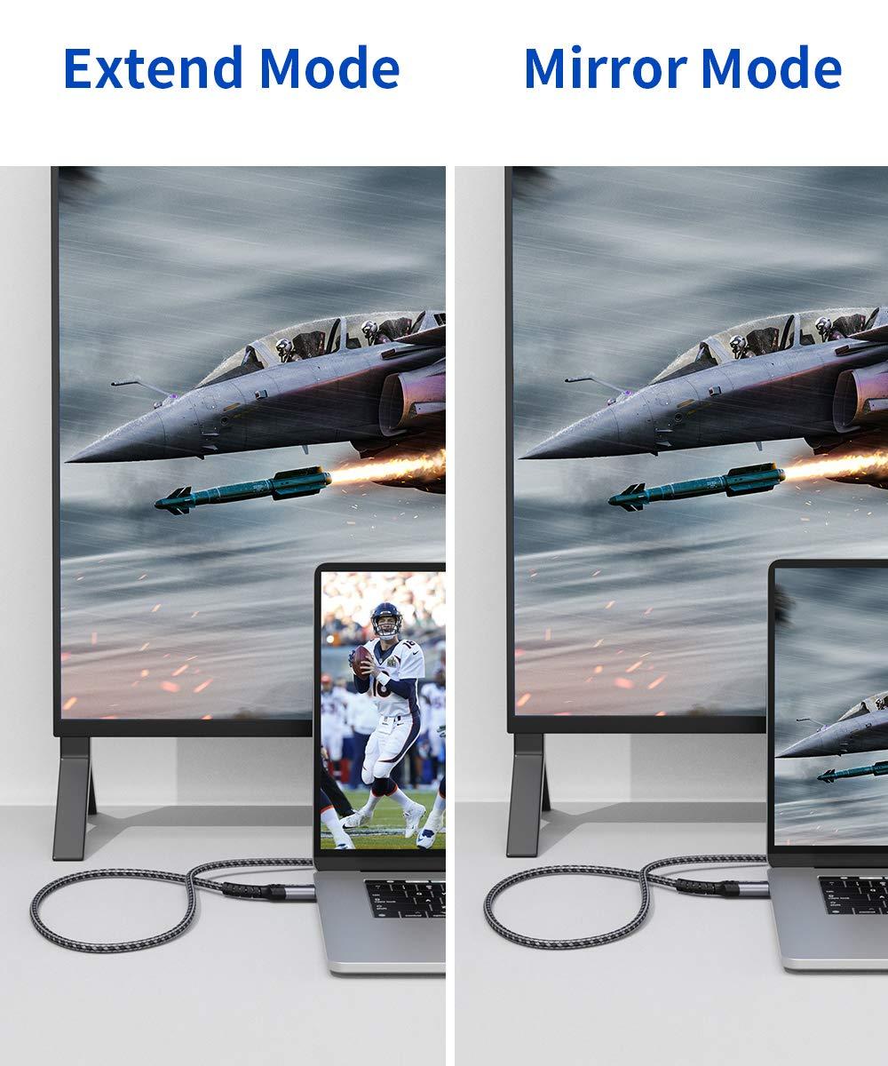 imageJSAUX 4K DisplayPort to HDMI Cable Adapter 10FT DP to HDMI Male Video UHD 4K30Hz2K601080P120 Nylon DP to HDTV UniDirectional Cord for Dell Projector Desktop AMD NVIDIA Lenovo HP ThinkPadGrey