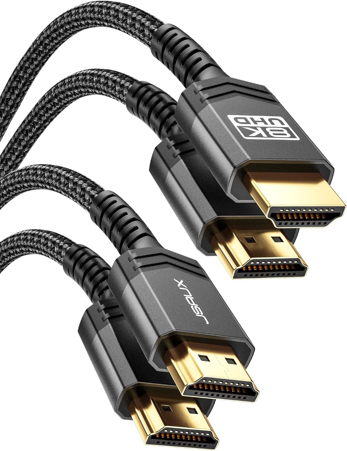 imageJSAUX 8K Certified HDMI 21 Cable 10FT HDMI Cord 8K60Hz 7680x4320 4K120Hz Supports 48Gbps eARC HDR10 HDCP 22 ampamp 23 3D Compatible with PS5 PS4 XBox Series X LGBlack
