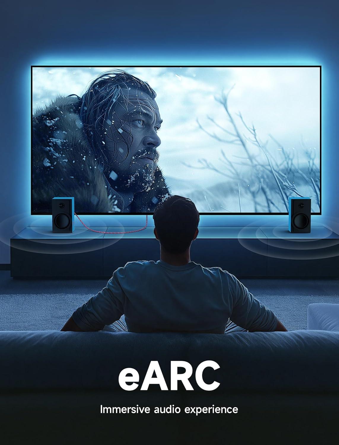 imageJSAUX 8K Certified HDMI 21 Cable 10FT HDMI Cord 8K60Hz 7680x4320 4K120Hz Supports 48Gbps eARC HDR10 HDCP 22 ampamp 23 3D Compatible with PS5 PS4 XBox Series X LGMulticolored