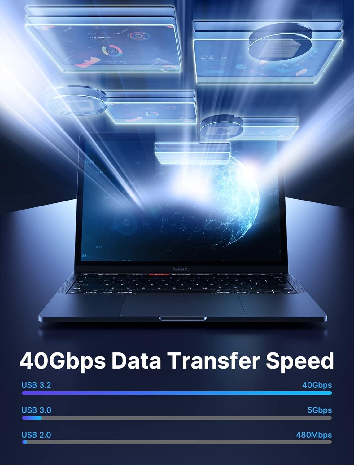 imageJSAUX 90 Degree USB C to USB C Adapter 2Pack 100W 40Gbps Data Transfer Right Angle TypeC Adapter for Steam Deck Switch 2 ROG Ally iPhone Air iPhone 151617 Series and More USBC Devices  GreyGrey