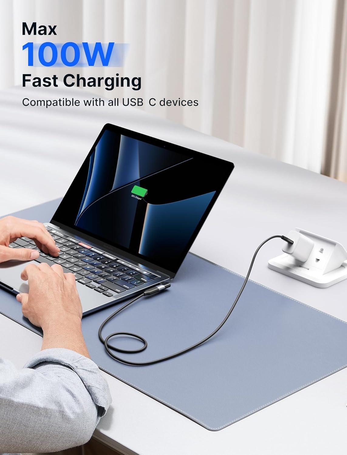 imageJSAUX 90 Degree USB C to USB C Adapter 2Pack 100W 40Gbps Data Transfer Right Angle TypeC Adapter for Steam Deck Switch 2 ROG Ally iPhone Air iPhone 151617 Series and More USBC Devices  GreyGrey