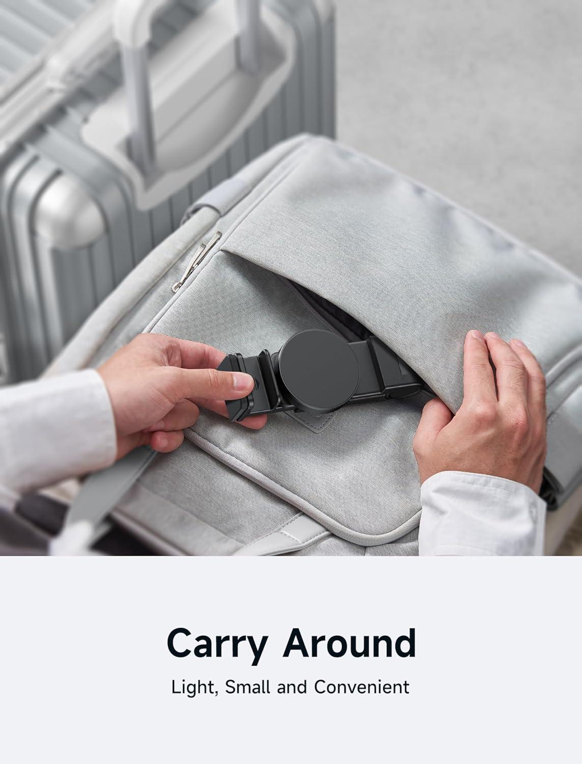 imageJSAUX Airplane Phone Holder Mount Travel Essentials for Magsafe Accessories Magnetic Plane Phone Holder Travel Accessories Must Haves for Airplane for iPhone 1615141312Black