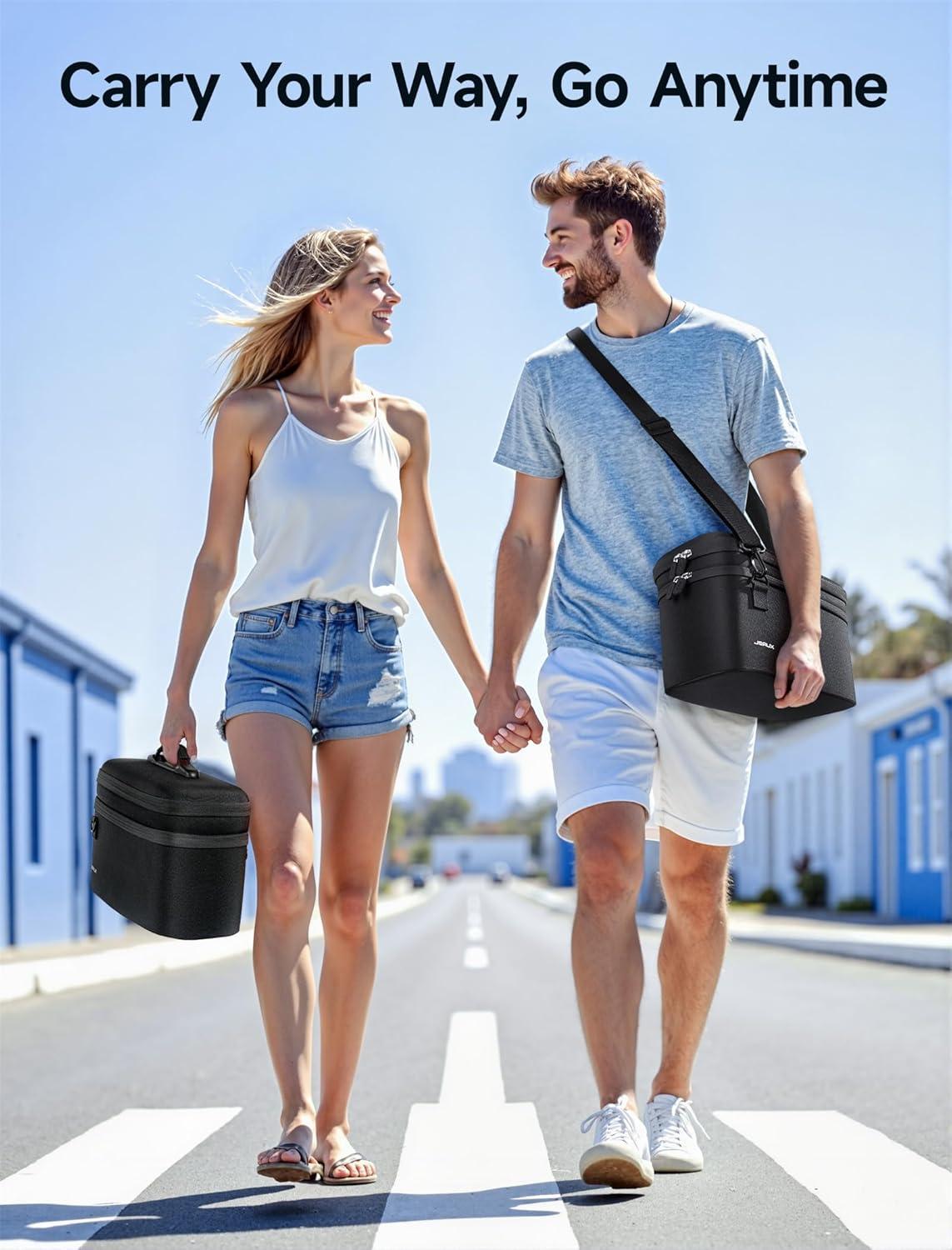 imageJSAUX AllinOne Carrying Case for Nintendo Switch 2  ROG Xbox Ally  Ally X Travel Storage Bag Fits Dock Pro Controller and Accessories Holds Switch 2 with Protective Case Large CapacityBlack