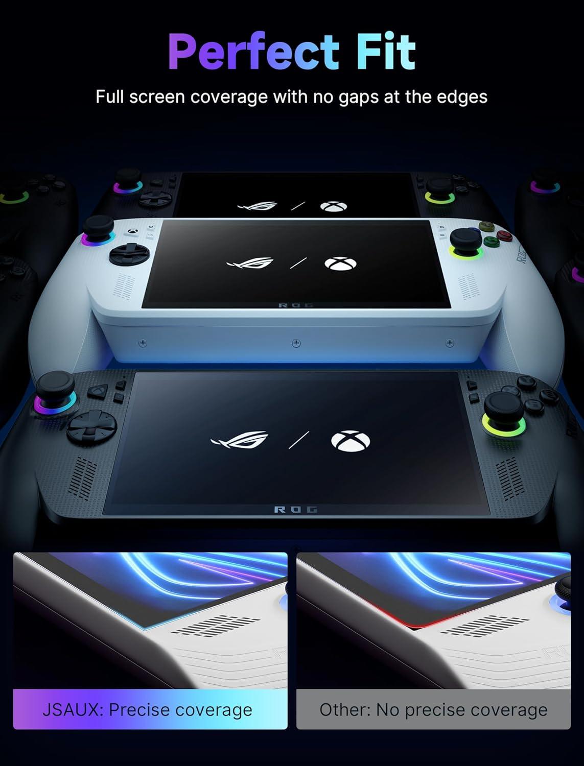 imageJSAUX AntiGlare Screen Protector for ROG Xbox AllyROG Xbox Ally X 2025  ROG Ally 2Pack Matte 9H Hardness Tempered Glass with Guide Frame 7quot AntiScratch Screen Protector for ASUS ROG Ally XAntiGlare