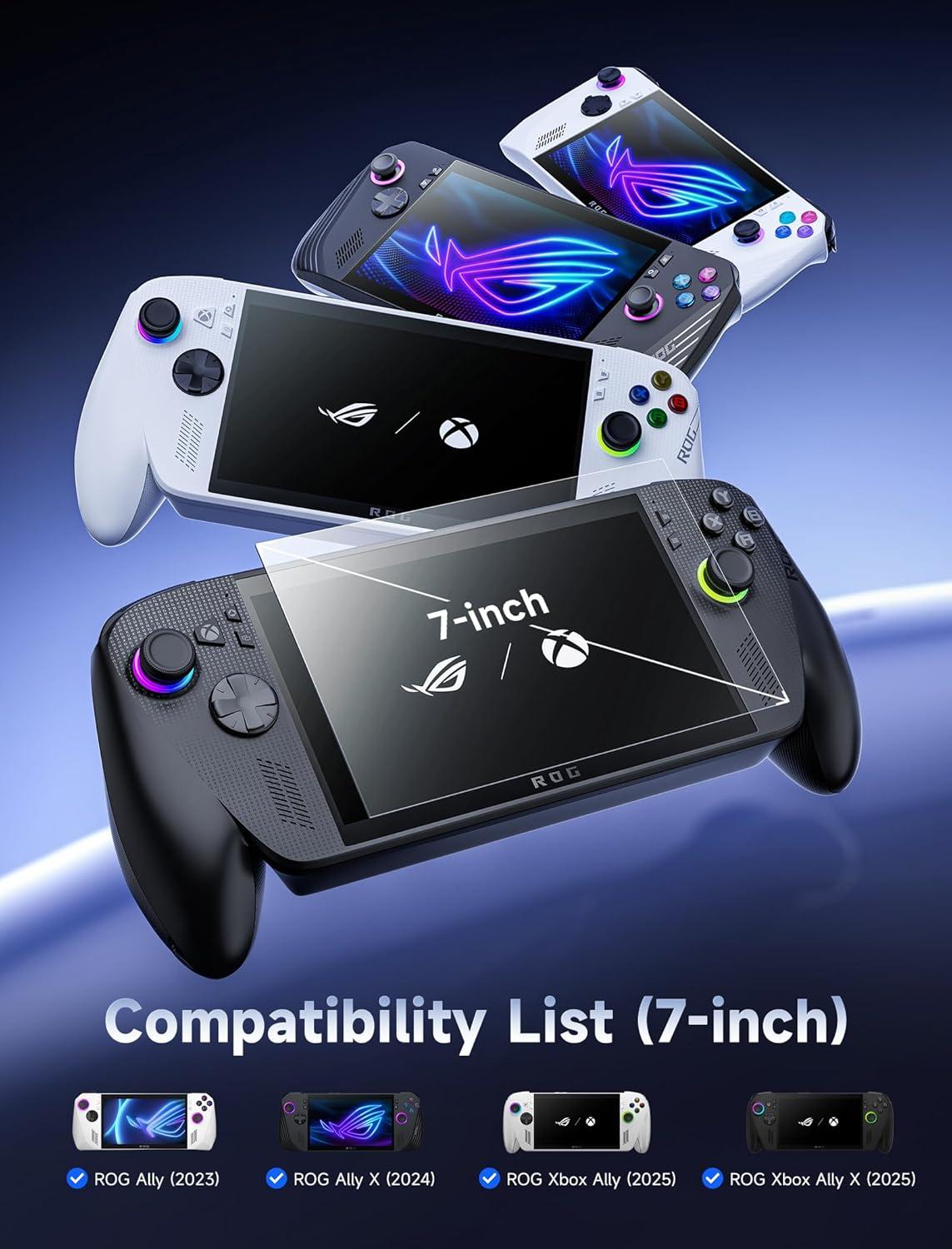 imageJSAUX AntiGlare Screen Protector for ROG Xbox AllyROG Xbox Ally X 2025  ROG Ally 2Pack Matte 9H Hardness Tempered Glass with Guide Frame 7quot AntiScratch Screen Protector for ASUS ROG Ally XUltra HD