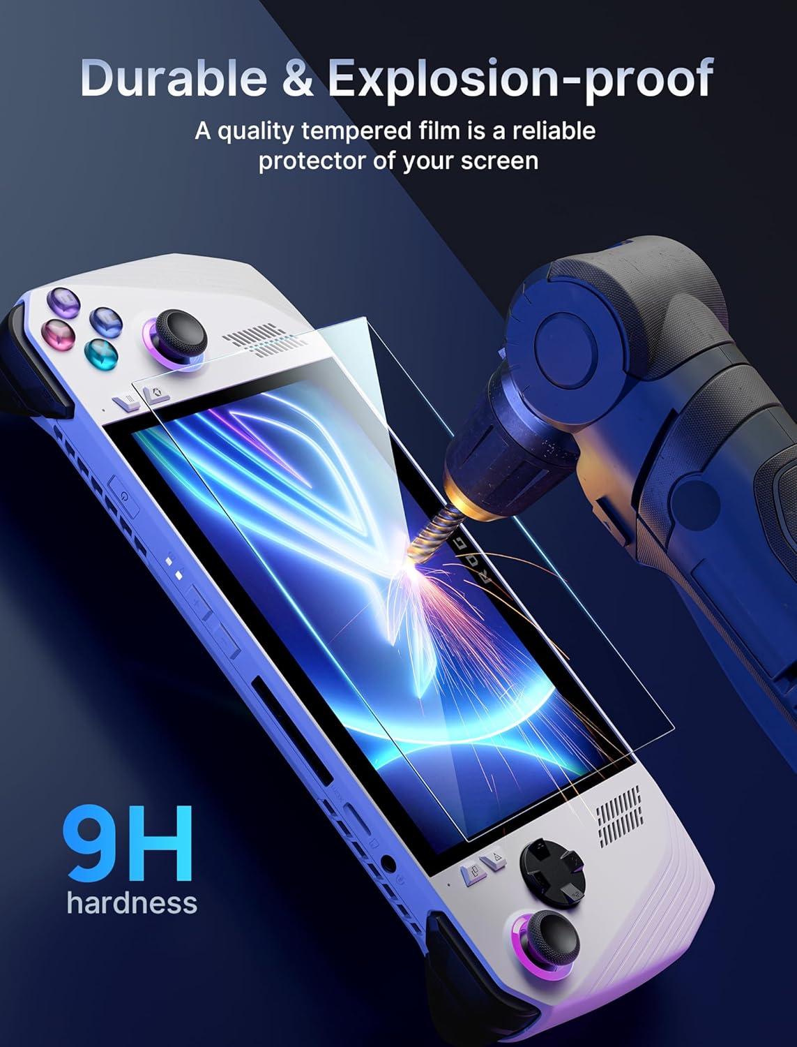 imageJSAUX AntiGlare Screen Protector for ROG Xbox AllyROG Xbox Ally X 2025  ROG Ally 2Pack Matte 9H Hardness Tempered Glass with Guide Frame 7quot AntiScratch Screen Protector for ASUS ROG Ally XUltra HD