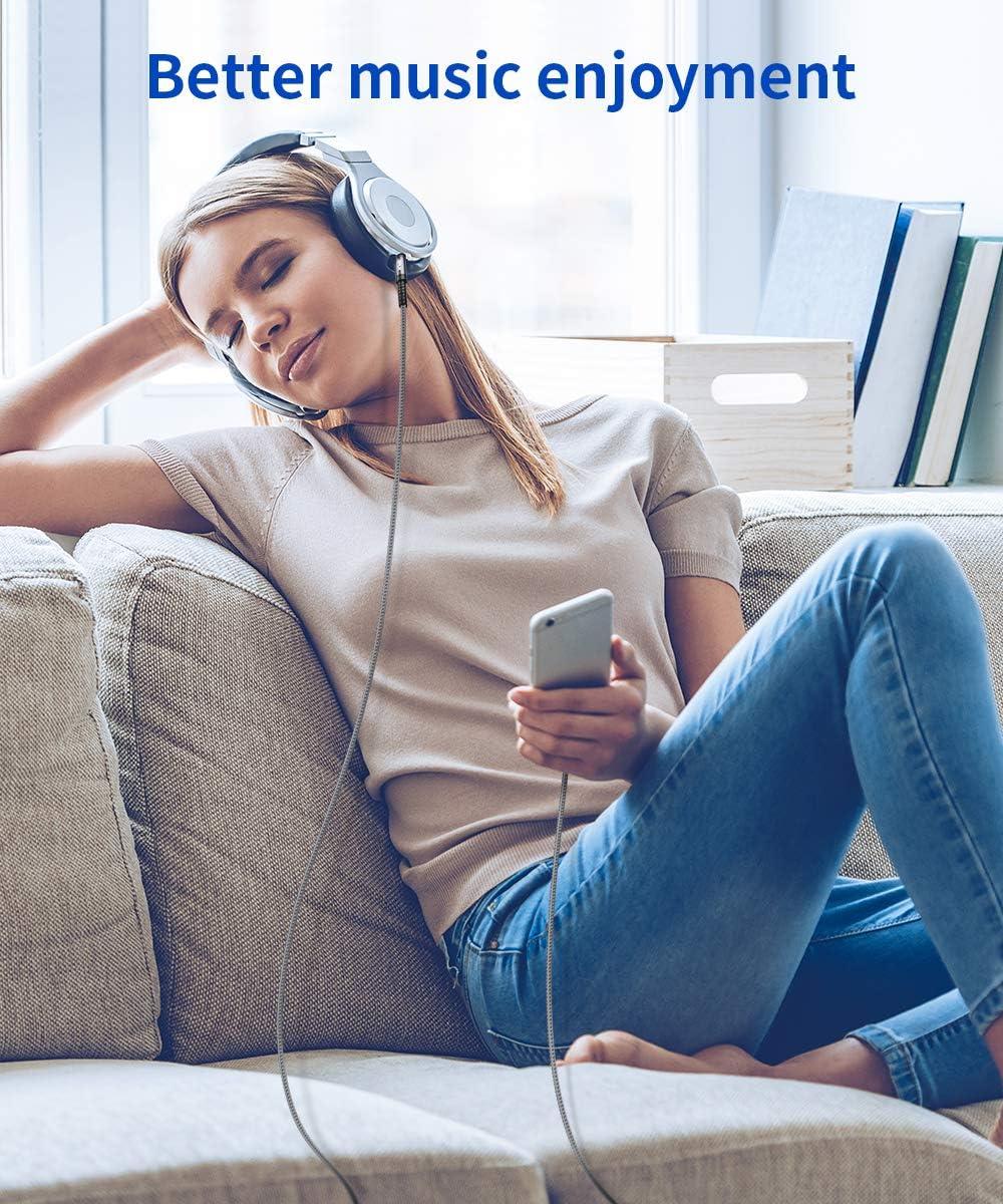 imageJSAUX Apple MFi Certified Lightning to 35mm Audio Cable 6FT AUX Cord for iPhone Headphones Jack Compatible with iPhone 1414 Plus14Pro1313 Pro Max1212 Pro11 ProXXSXR8Car StereoRedGrey