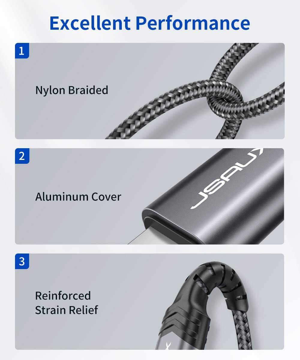 imageJSAUX Apple MFi Certified Lightning to 35mm Audio Cable 6FT AUX Cord for iPhone Headphones Jack Compatible with iPhone 1414 Plus14Pro1313 Pro Max1212 Pro11 ProXXSXR8Car StereoRedGrey