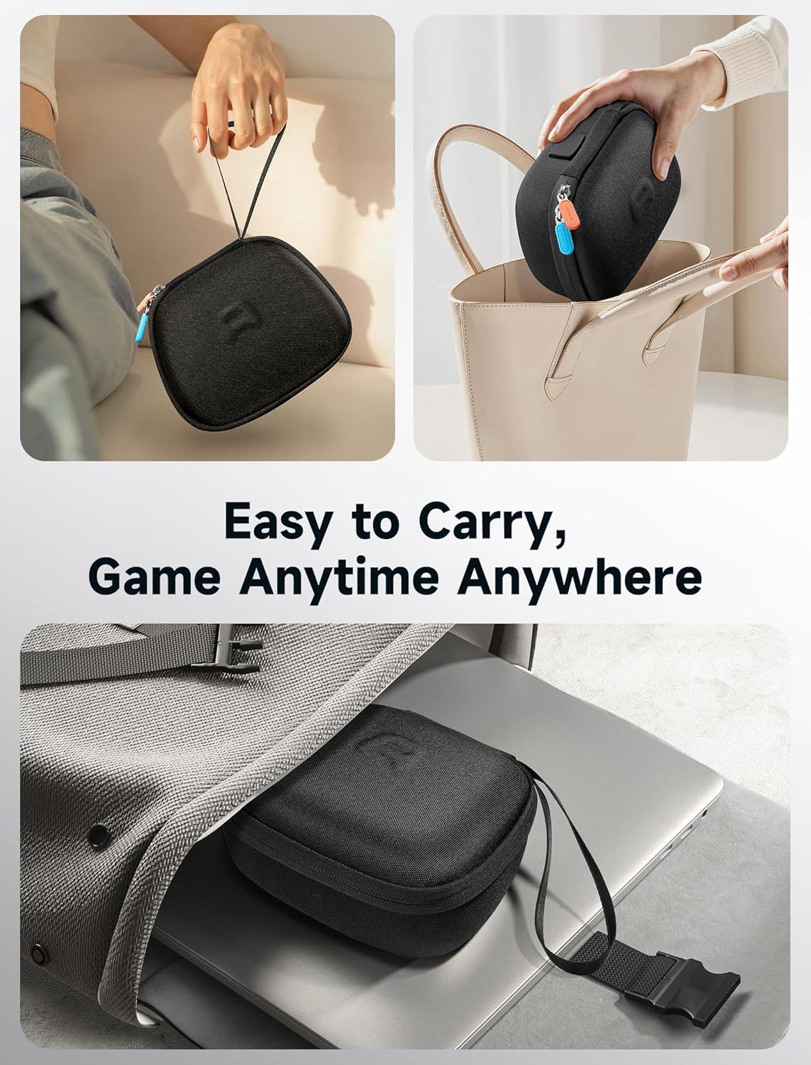 imageJSAUX Carry Case Compatible with Nintendo Switch 2 Pro Controller 2025 Travel Protective Case Allaround Protection Portable Carrying Bag Black