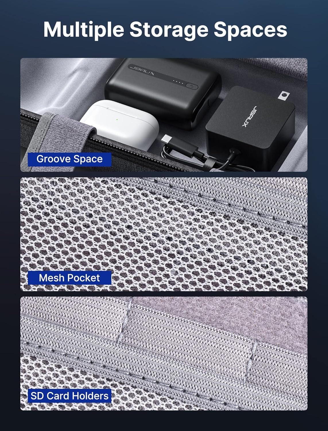 imageJSAUX Carrying Case Compatible with Steam Deck OLED Protective Hard Shell Bag Builtin Charger Storage Portable Travel Carrying Case for Steam Deck Console ampamp Accessories  BG0102