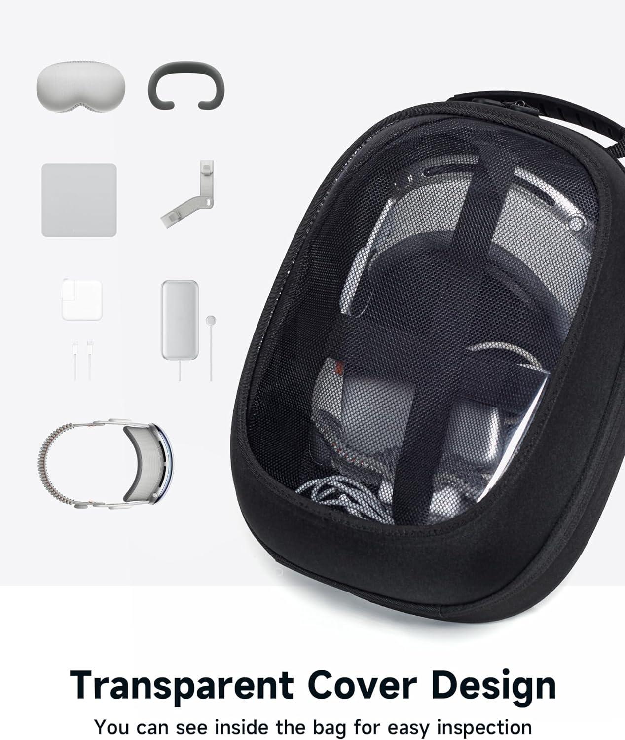 imageJSAUX Carrying Case Compatible with Vision ProMeta Quest 3S3 Oculus Quest 2 Switch 2Steam Deck Include Accessories Travel Case Compatible With Virtual Reality Headsets and Handheld ConsolesBlack