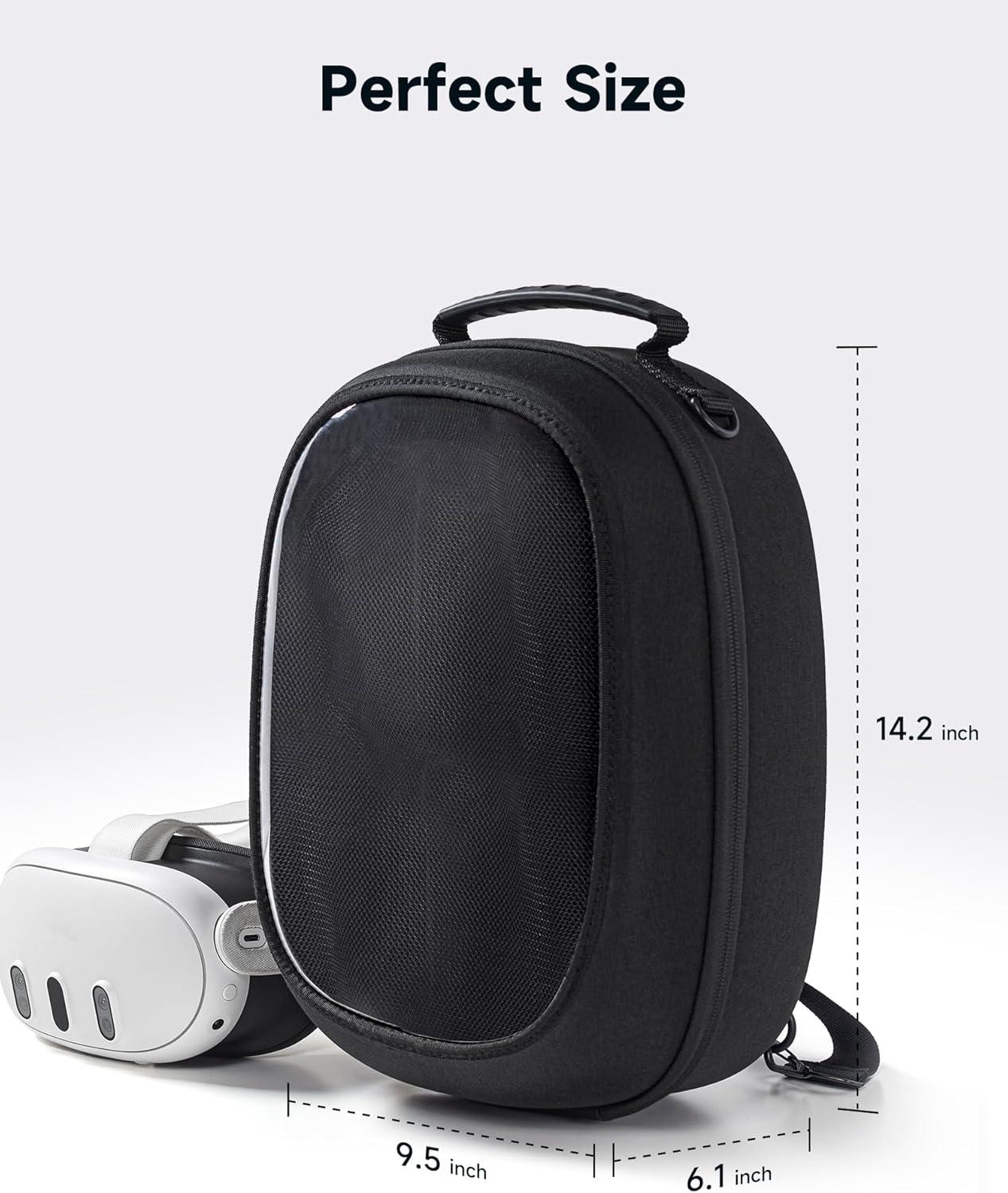 imageJSAUX Carrying Case Compatible with Vision ProMeta Quest 3S3 Oculus Quest 2 Switch 2Steam Deck Include Accessories Travel Case Compatible With Virtual Reality Headsets and Handheld ConsolesBlack