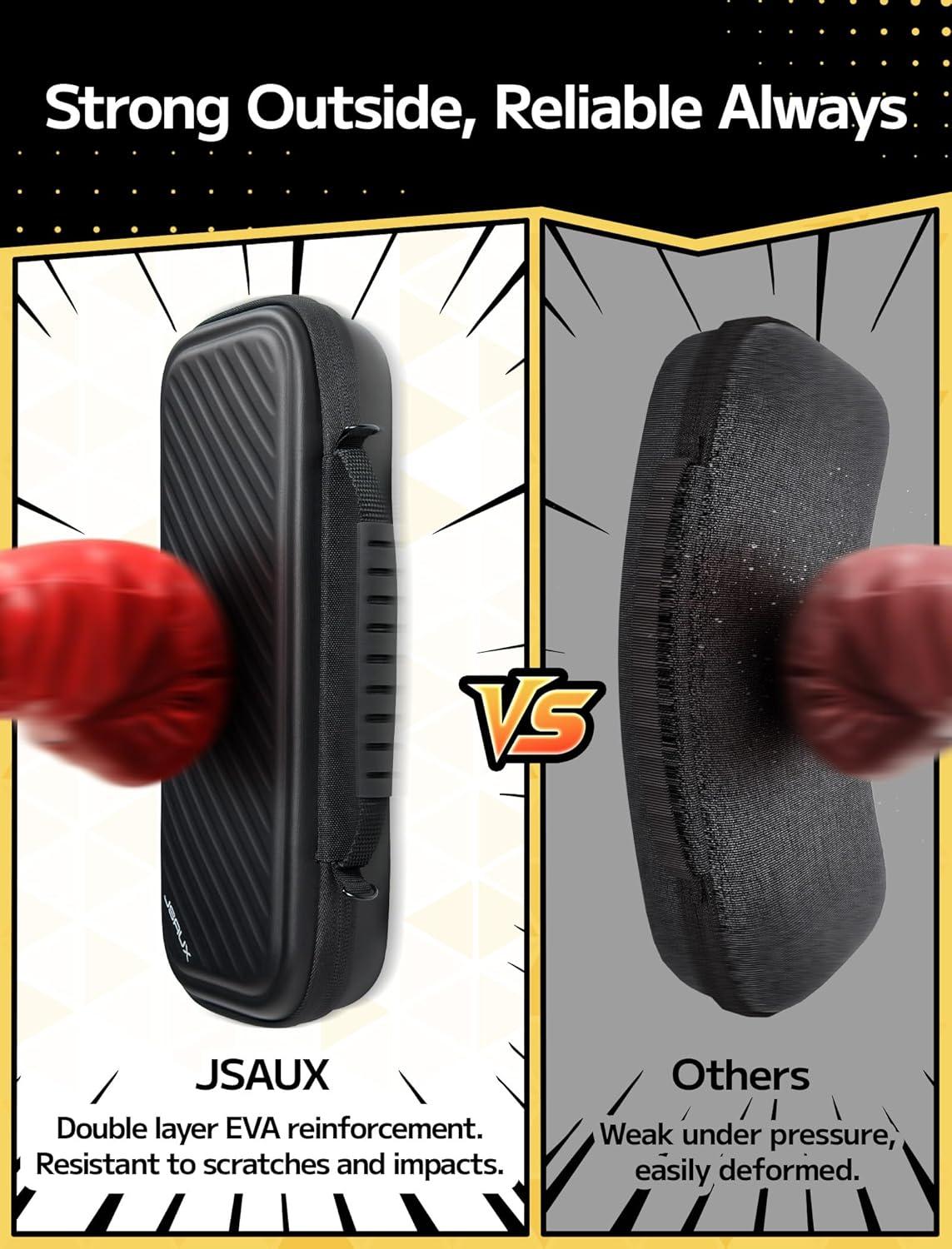 imageJSAUX Carrying Case for Nintendo Switch 2 Protective Hard Shell Case with 15 Game Card Slots Portable Travel Bag for Switch 2 Console and Accessories BlackBlack