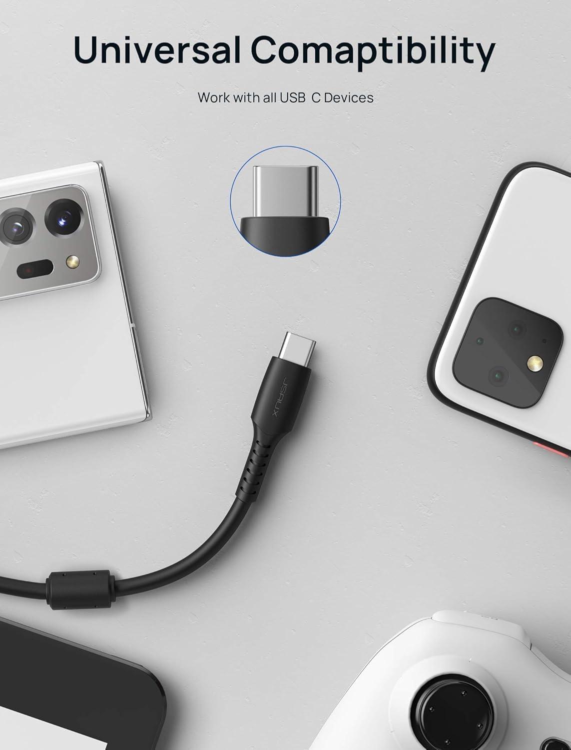 imageJSAUX Charging Cable for PS5 Controller 10FT USB C AntiInterference Magnetic Ring Fast Charger Cord for PS5 DualSense ControllerXBox Series XSSwitch 2 ProLite ControllerSteam Deck