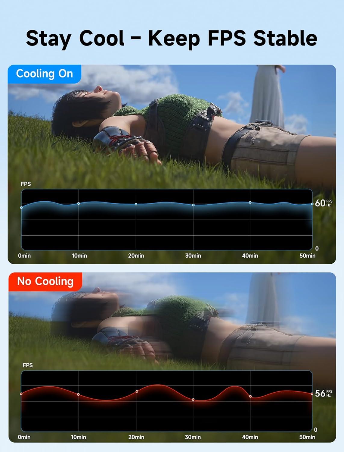 imageJSAUX Cooling Fan for Nintendo Switch 2 2025 Cool Down Accessories for Switch 2 Stepless Adjustable Fan Speed Cools to Enhance Performance ampamp Extend Console Battery Life  Black GP0201A