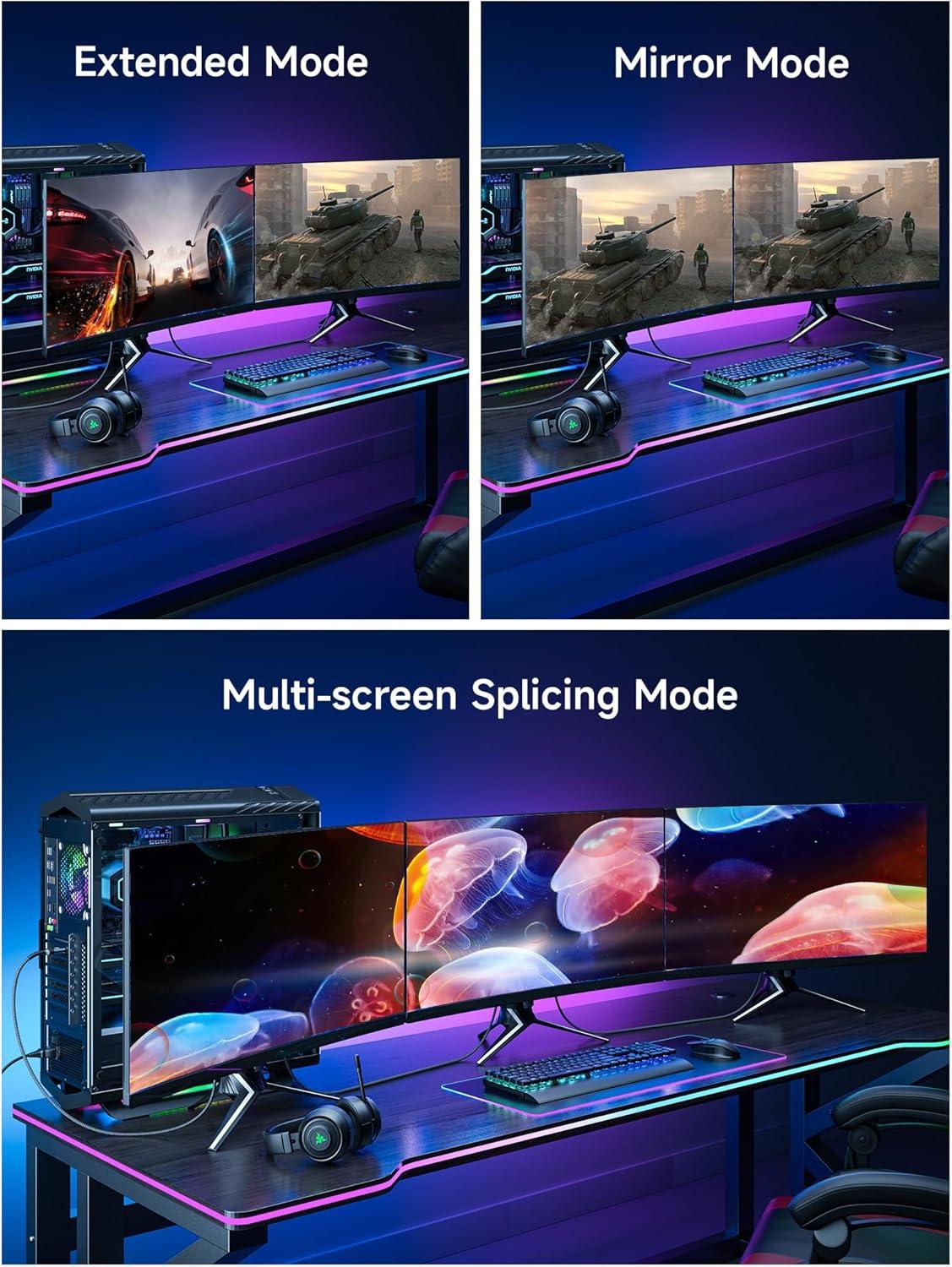 imageJSAUX Displayport Cable 10ft 21 DP 21 Cord Support 16K60Hz 8K120Hz 4K240Hz 80Gbps Backward Compatible with DP14DP12 Display Port 21 Cable Compatible with Monitor Laptop Graphics13ft