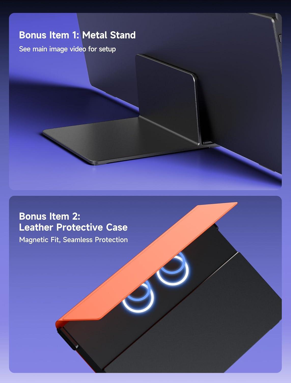 imageJSAUX FlipGo Touchscreen 16quot Dual Portable Monitor 25K Triple Laptop Touch IPS Screen Foldable Extender for Laptopfor WindowsLinux One Cable to DualMagnetic DesignBuiltin HUBHiDPI DisplayLite 156