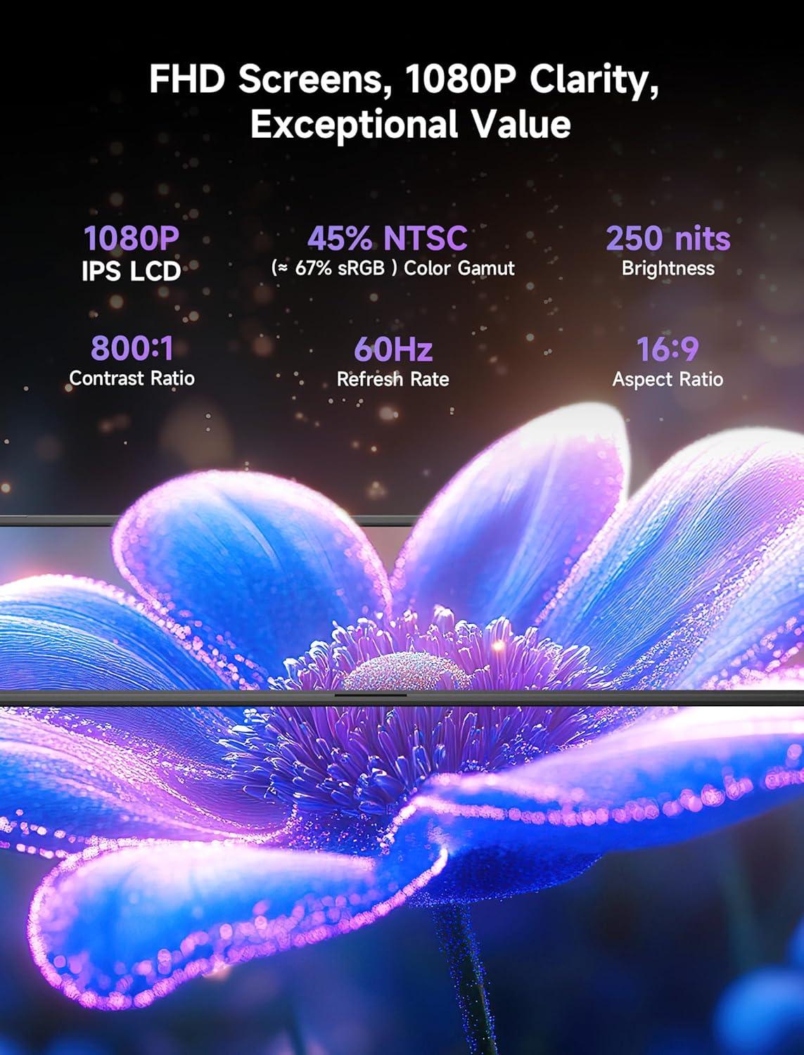 imageJSAUX FlipGo Touchscreen 16quot Dual Portable Monitor 25K Triple Laptop Touch IPS Screen Foldable Extender for Laptopfor WindowsLinux One Cable to DualMagnetic DesignBuiltin HUBHiDPI DisplayLite 156