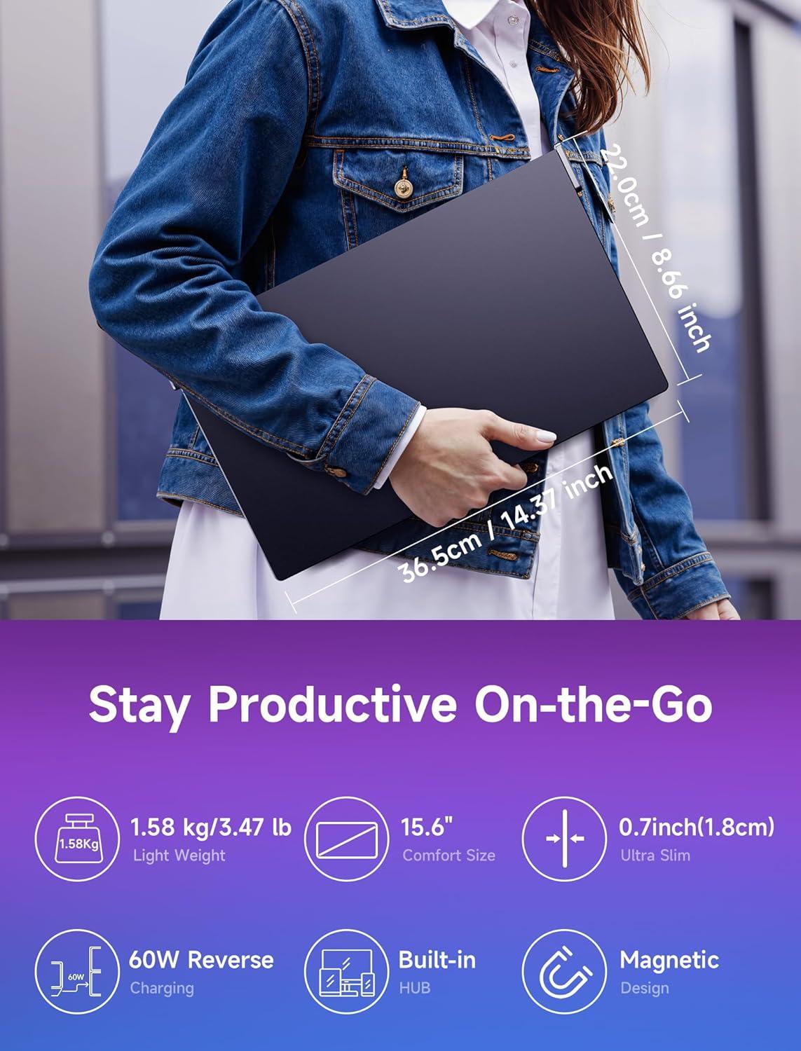 imageJSAUX FlipGo Touchscreen 16quot Dual Portable Monitor 25K Triple Laptop Touch IPS Screen Foldable Extender for Laptopfor WindowsLinux One Cable to DualMagnetic DesignBuiltin HUBHiDPI DisplayPro 156