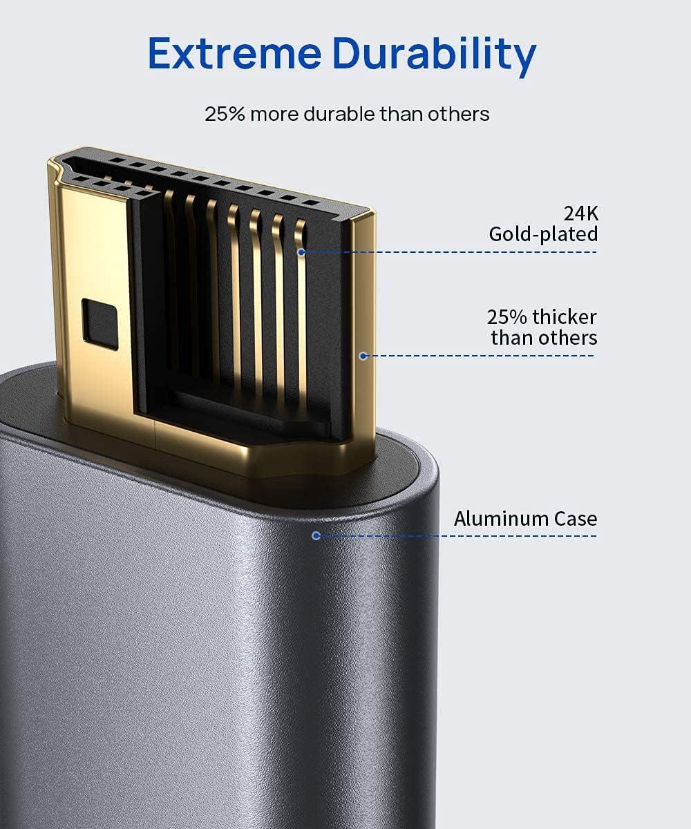 imageJSAUX HDMI Extension Cable 33FT 4K 60Hz High Speed HDMI Extender Cord Male to Female Adapter Connector HDR HDCP 22 Compatible with Roku TV Streaming Stick Bluray Player HDTV Laptop PC  RedGrey