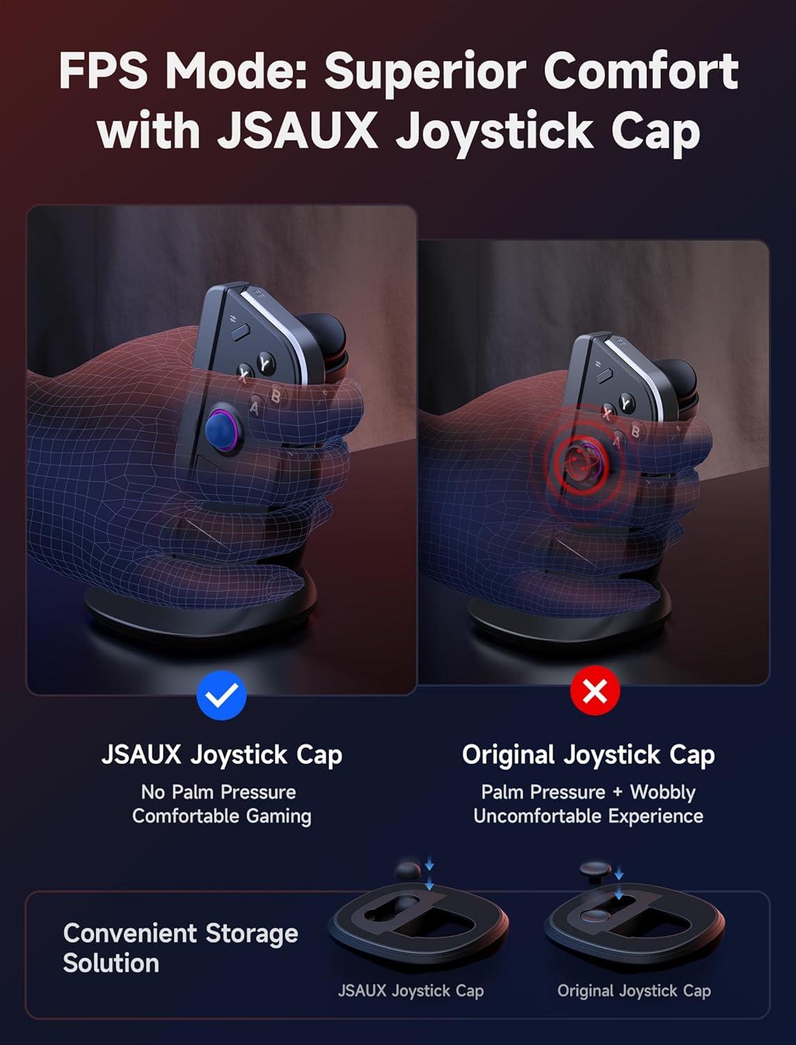 imageJSAUX Handle Strap Kit Compatible with Legion Go 3Piece Set Handle Strap Support Base Silicone Protective Cover Magnetic Wrist Strap Set Compatible with Legion Go ControllerBlack3Piece Set