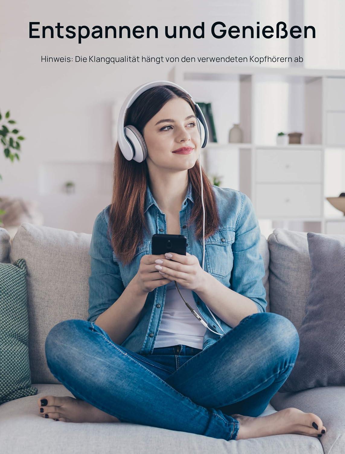 imageJSAUX Headphone Adapter for iPhone Lightning to 35mm Adapter Apple MFi Certified Compatible with iPhone 14 Pro Max14 Plus13 12 11 Pro MaxSEXSGray