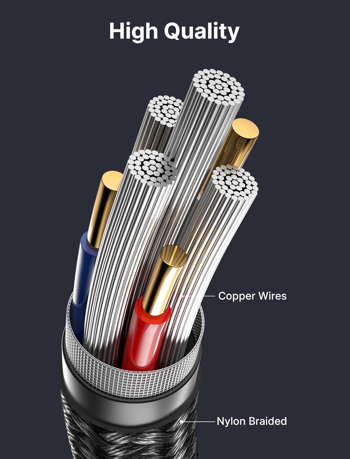 imageJSAUX Headphone Splitter 35mm Audio Splitter 2 Female to 1 Male Dual Headphone Adapter Compatible with PS4 PS5 Xbox Nintendo Switch PC Gaming Headsets Phone Tablet Laptop and MoreRedBlack