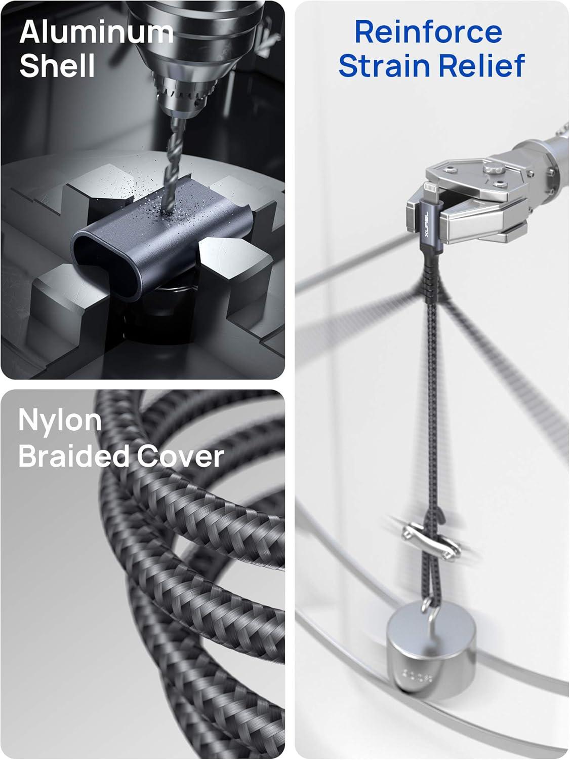 imageJSAUX Lightning to 35mm Audio Cord 6FT Apple Mfi Certified Aux Cable Compatible with iPhone 1414 Pro1313 Pro Max1212 Mini12 Pro12 Pro Max11 Pro11 Pro MaxXXRXS MaxCar StereoGreyGrey