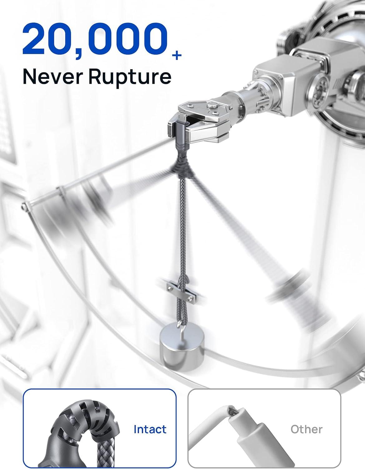 imageJSAUX Micro USB Cable for Android 2Pack 66FT Kindle Charger Cord Replacement Nylon Braided USB Micro Charging Cable Compatible with Galaxy S7 S6 J7 Edge Note 5 Kindle MP3BlueGrey