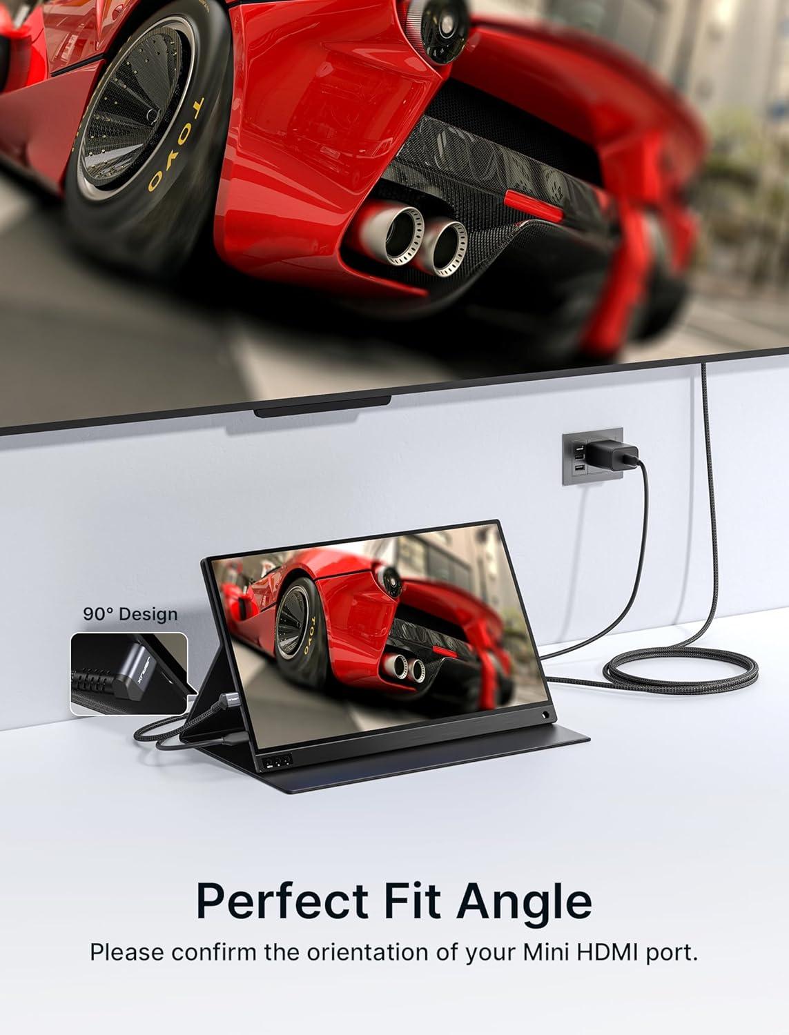 imageJSAUX Mini HDMI to HDMI Cable 6FT Aluminum Shell Braided High Speed 4K 60Hz HDMI 20 Cord Compatible with Camera Camcorder Tablet and GraphicsVideo Card Laptop Raspberry Pi Zero W GreyGrey