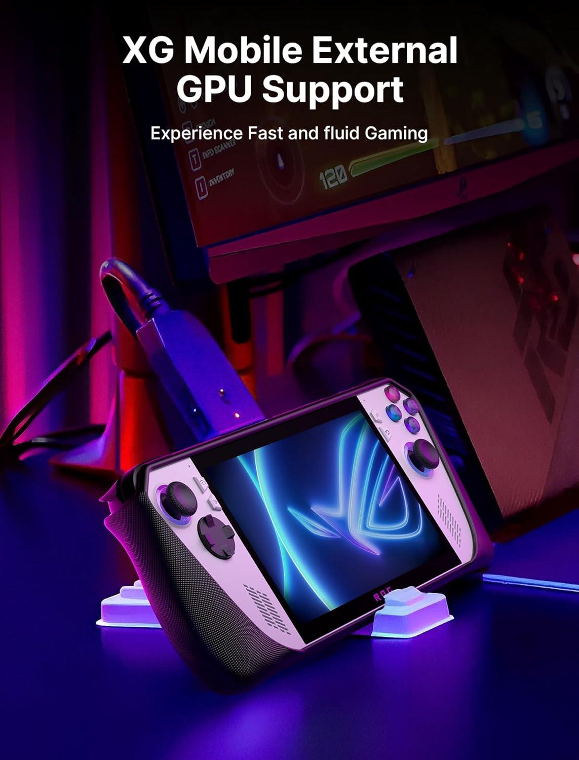 imageJSAUX ModCase for ROG Ally PC0109 Protective Case with Detachable Front Shell Kickstand Back Cover and Long ampamp Short HookandLoop Straps  Basic SetBlack