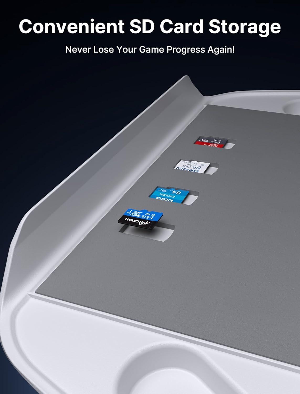 imageJSAUX ModCase for ROG Ally with Detachable Front Shell Protective Case Metal Bracket and Strap Compatible with ASUS ROG Ally Accessories Basic SetWhite PC0109