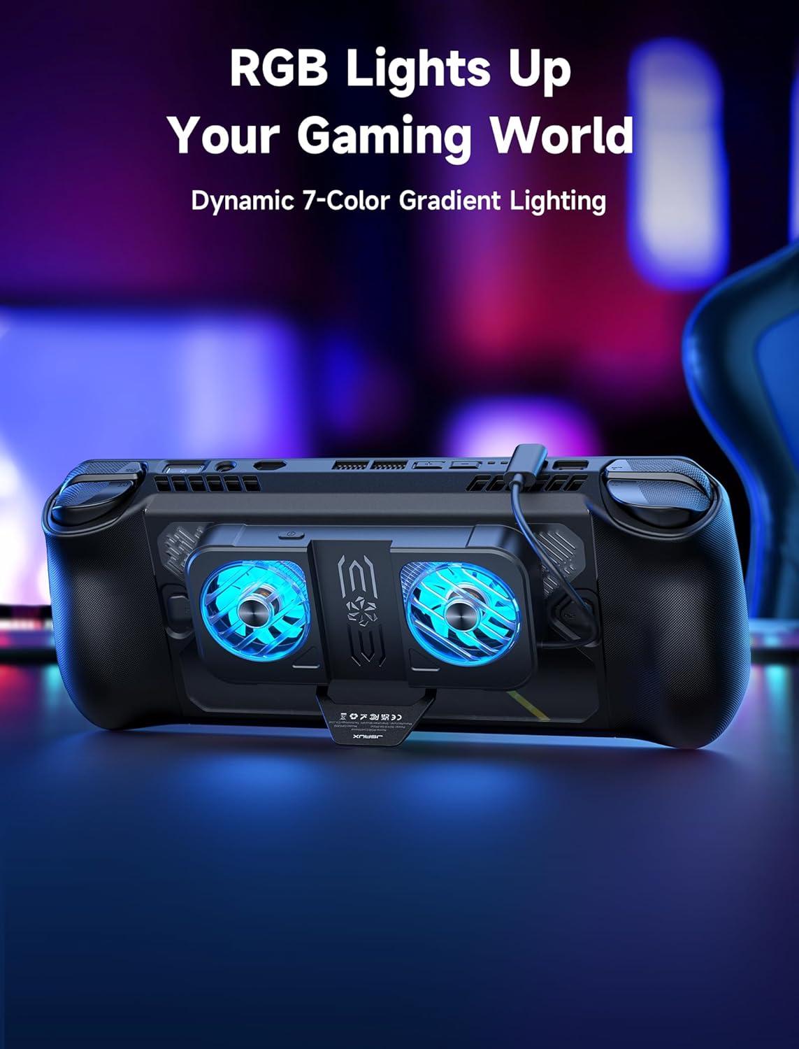 imageJSAUX PC0111 ModCase Compatible with ASUS ROG Ally X 2024 ROG Ally X Case with Detachable Front Shell Include Protective Case Face Cover Metal Bracket and Strap  Basic SetCooler Set