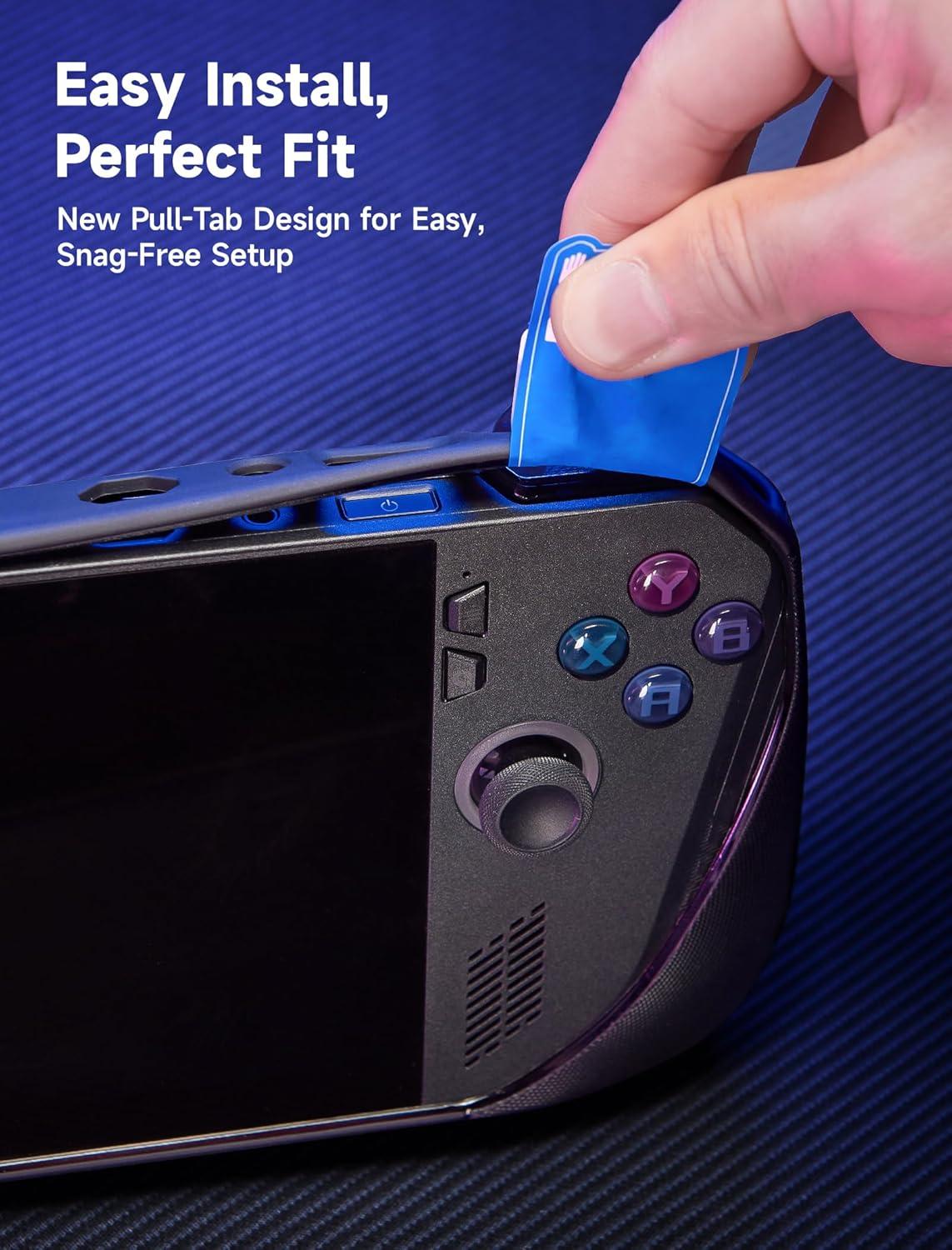 imageJSAUX PC0111 ModCase Compatible with ASUS ROG Ally X 2024 ROG Ally X Case with Detachable Front Shell Include Protective Case Face Cover Metal Bracket and Strap  Basic SetCooler Set