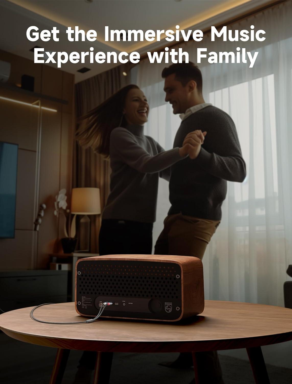 imageJSAUX RCA to 35mm Cable 66ft Aux to RCA Headphone Male to Male Jack Adapter Nylon Braided 18 Audio Y Cord for Smartphones MP3 Tablets Speakers HDTV GreyGrey