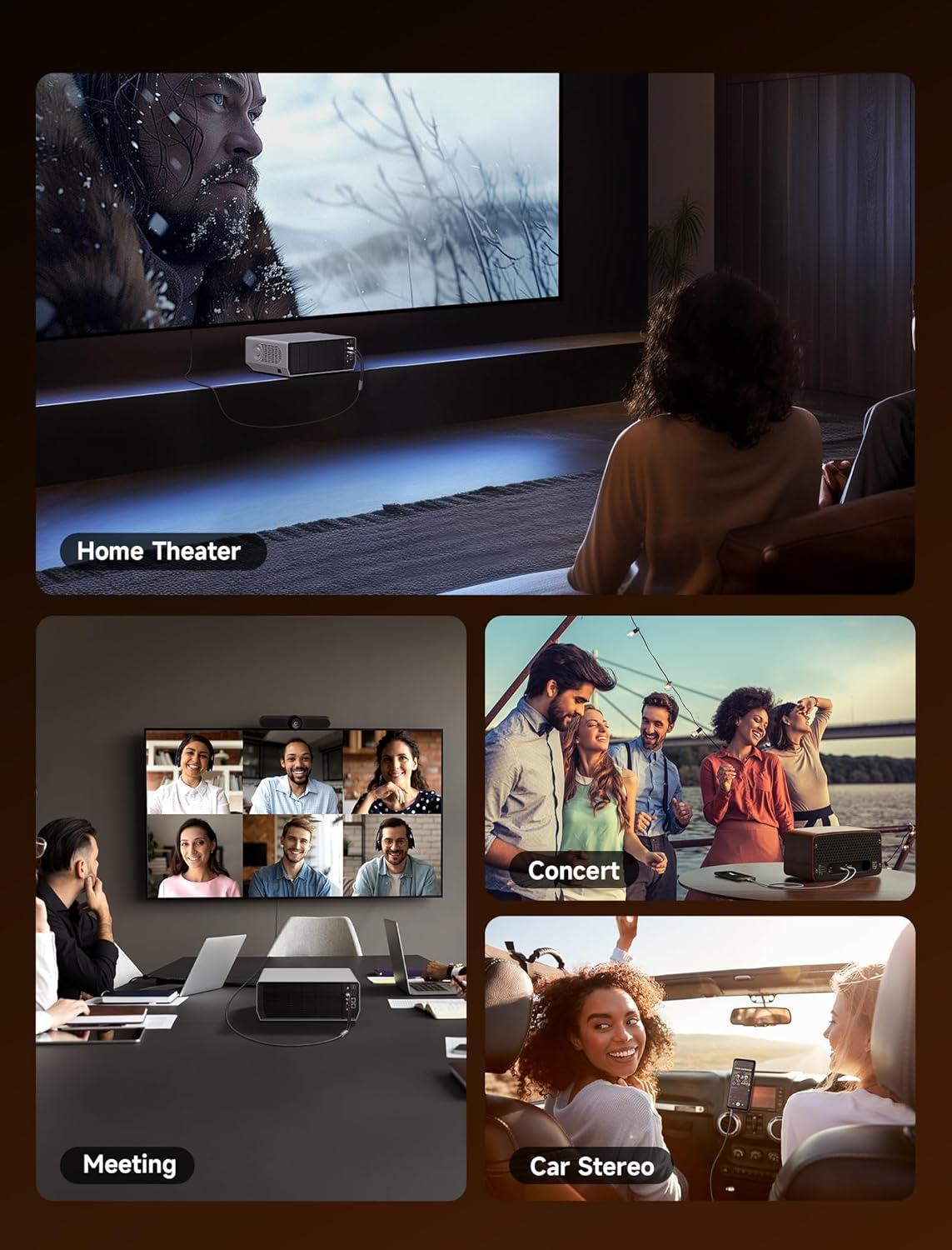 imageJSAUX RCA to 35mm Cable 66ft Aux to RCA Headphone Male to Male Jack Adapter Nylon Braided 18 Audio Y Cord for Smartphones MP3 Tablets Speakers HDTV GreyGrey