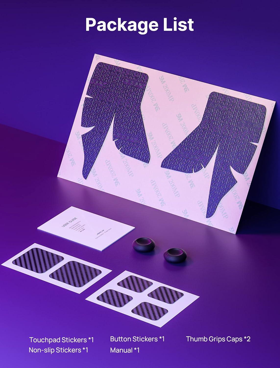 imageJSAUX Skin Stickers Set for Steam Deck  AntiSlip Grip Touchpad Protector Thumb Grip Caps ampamp FrontBack Protector